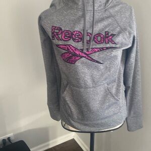 Reebok gray and purple hoodie